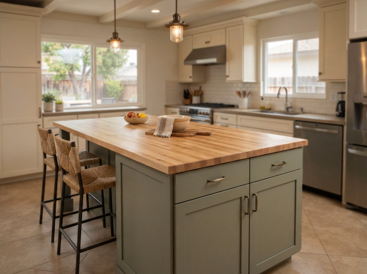 Butcher Block Island Material | Riverside County Butcher Block Island Material in Riverside County.