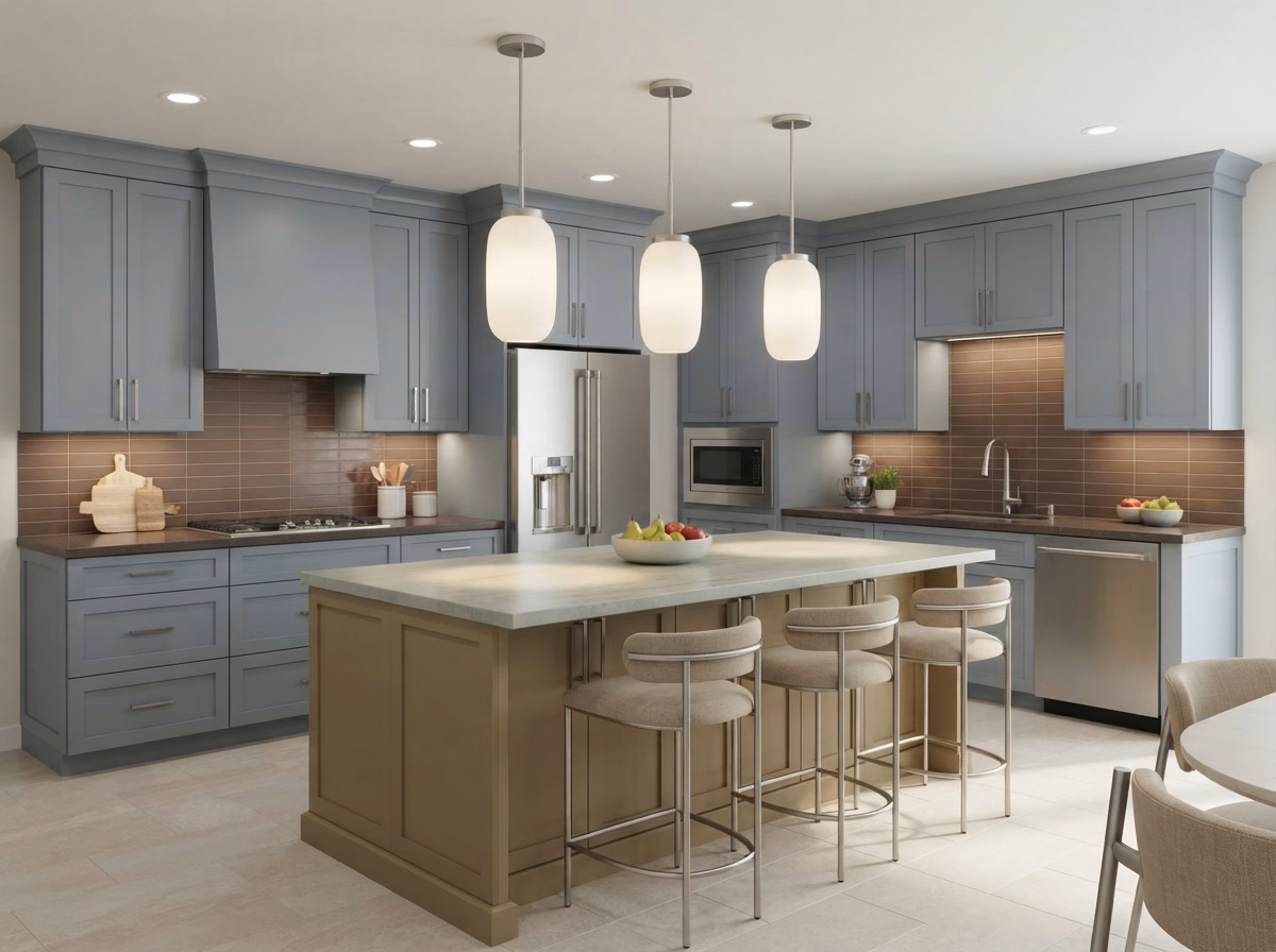 Pendant Lighting Over Kitchen Islands in Riverside County.