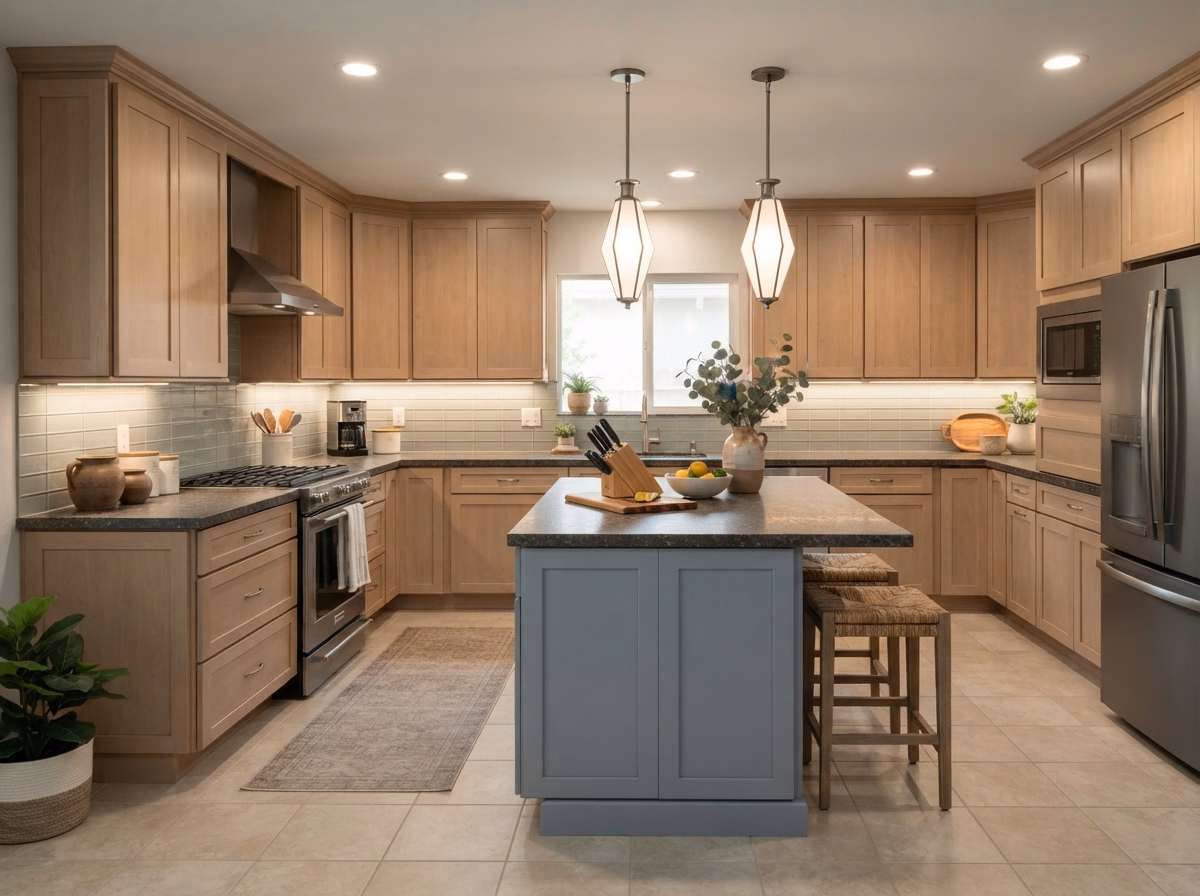 Transitional Layered Lighting Style in Riverside County.