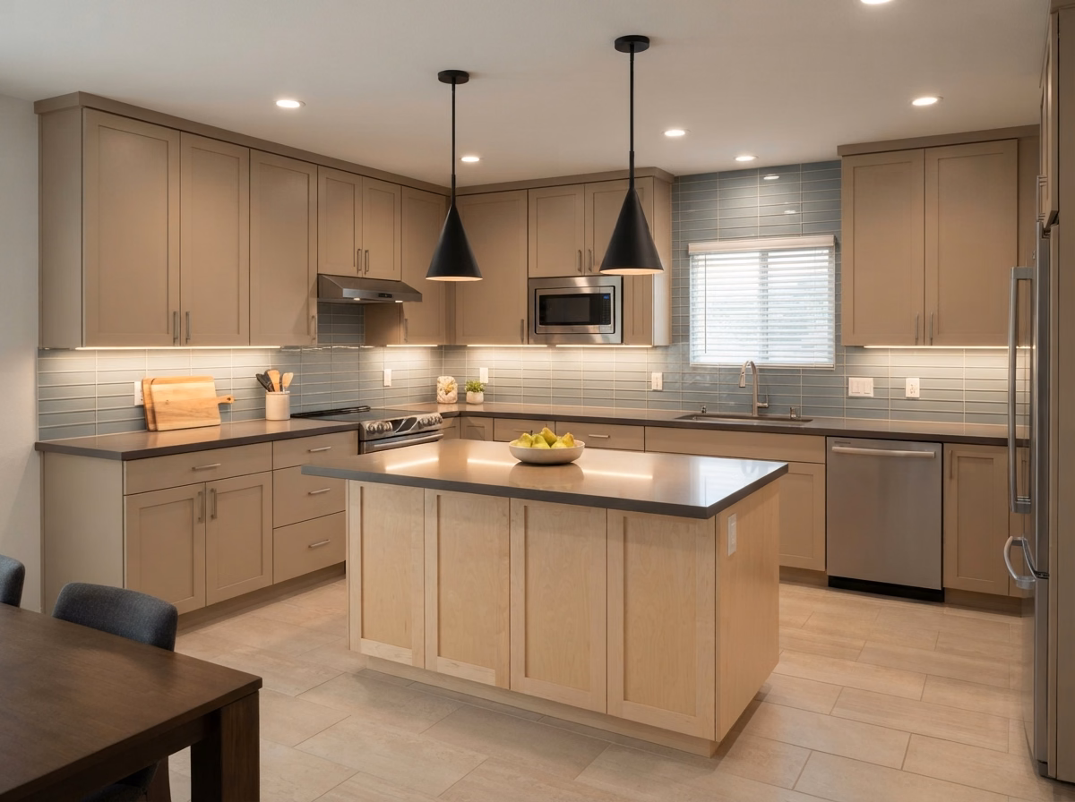 Warm Modern Lighting Style in Riverside County.